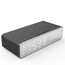 Carregador por indução com  Relógio Despertador, Termômetro Digital LED. - MegaOfertas