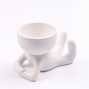 Vaso Decorativo de Cerâmica em formato criativo, ideal para decoração moderna e sofisticada de ambientes.