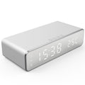Carregador por indução com  Relógio Despertador, Termômetro Digital LED. - MegaOfertas